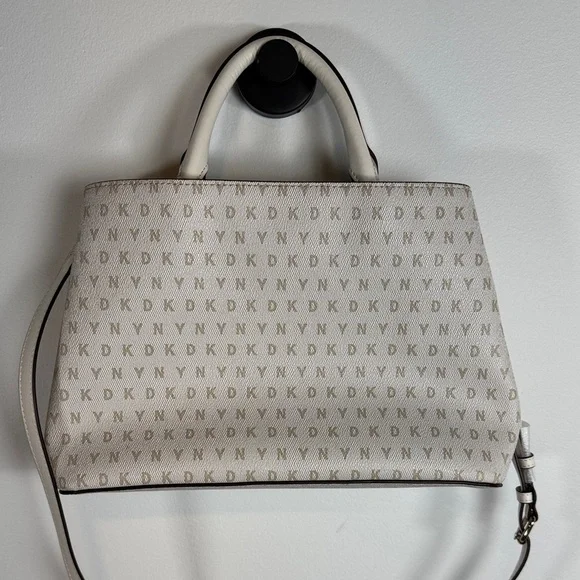 DKNY Signature Logo Satchel Crossbody EUC - Picture 3 of 4
